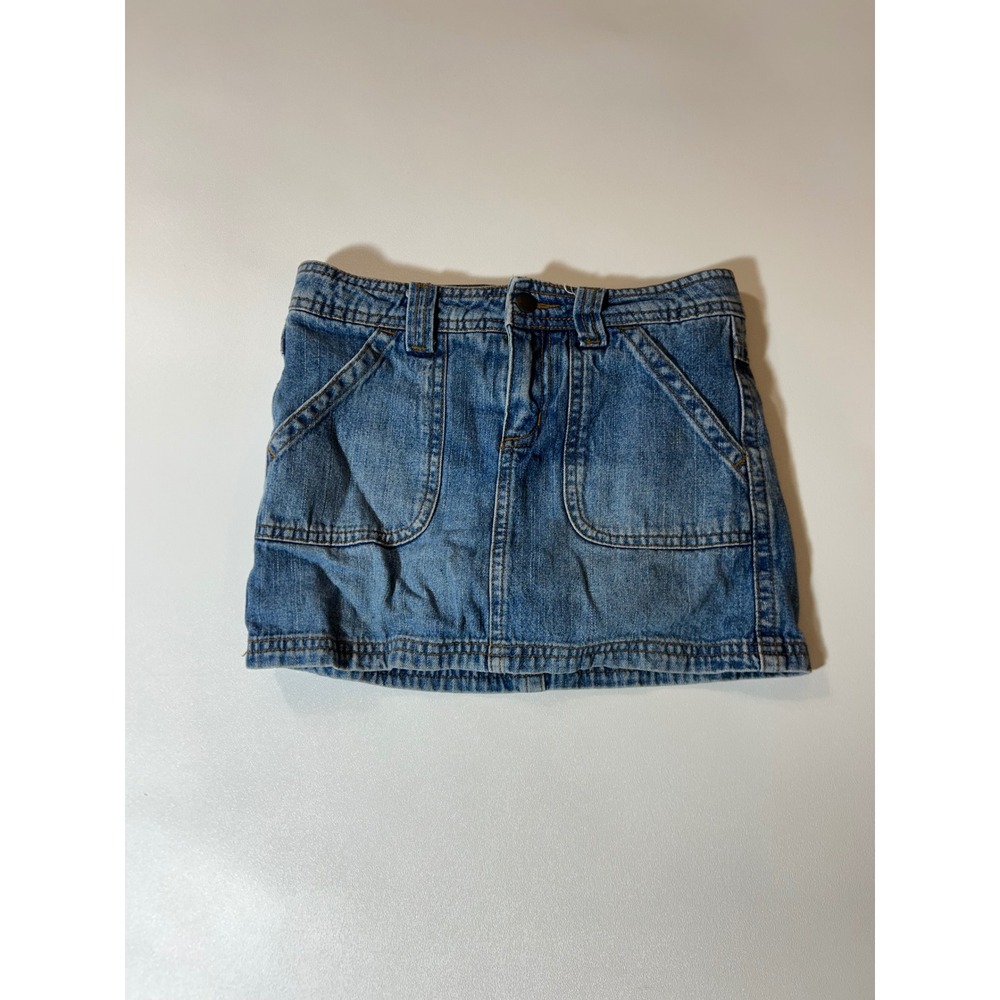 Circo Denim Mini Skirt Girls Size M 7/8 Blue Good Adjustable Waist Pockets